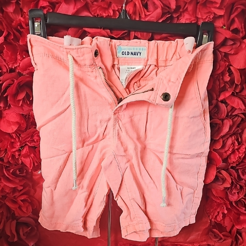 Old Navy Girls Coral Drawstring Shorts Size 8